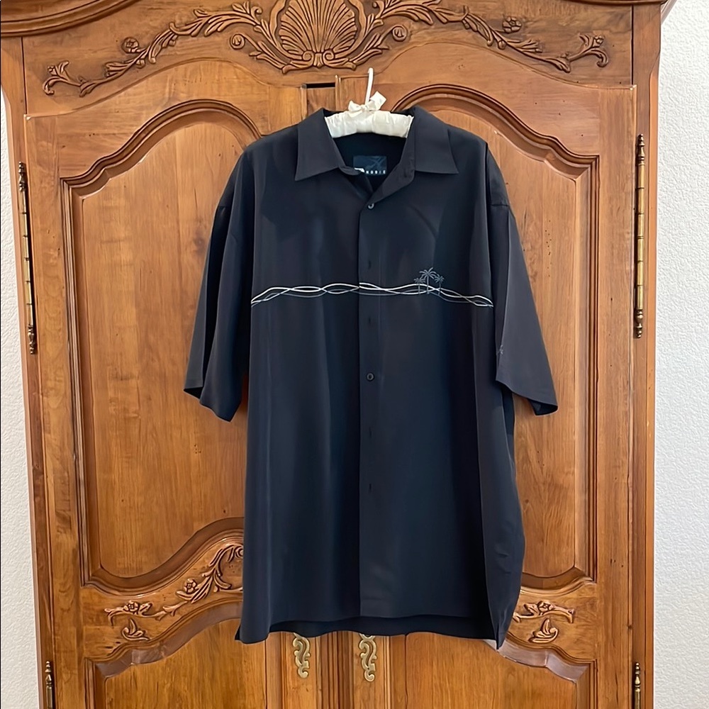 Hobie Black Casual Button Down Shirt